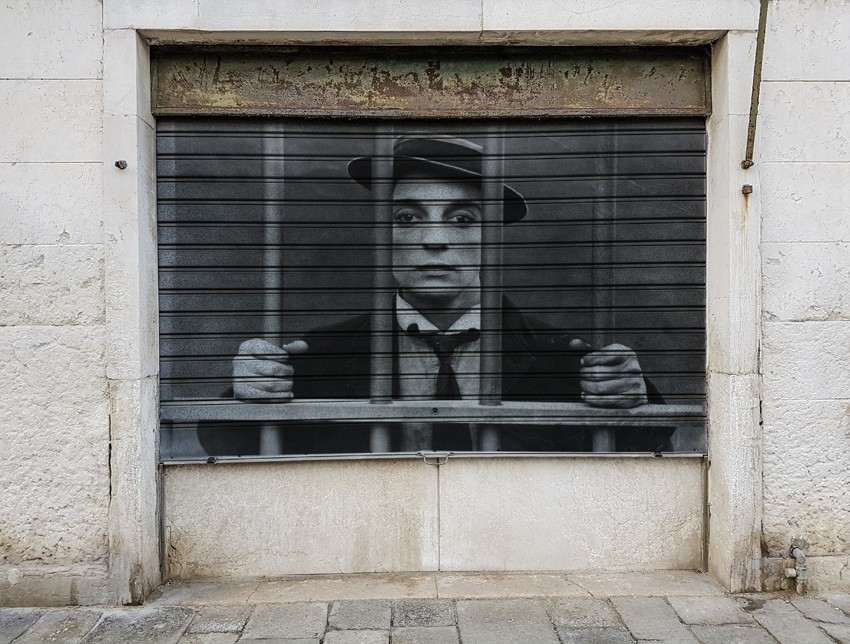 Behind bars  
